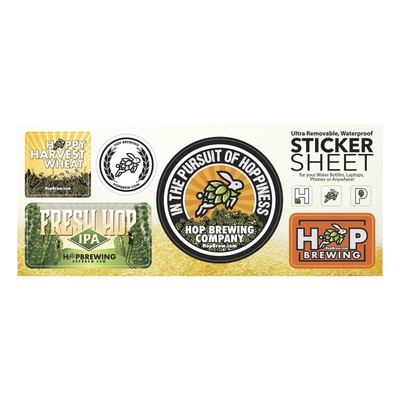 Select Your Sticker Sheet | Small | 3 3/4" x 9" | White Vinyl