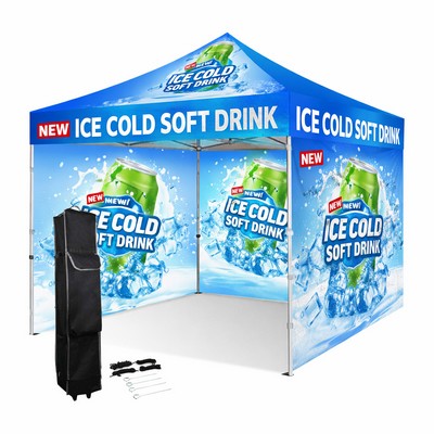 10' x 10' Customized Heavy Duty 3 Full Wall Popup Tent Kit