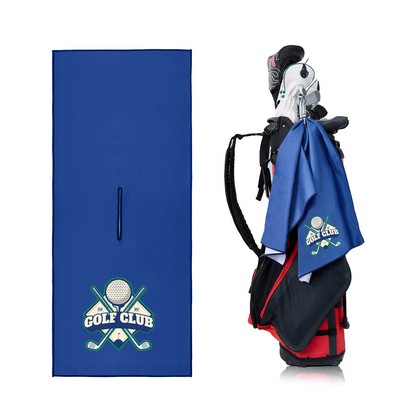 Waffle Texture Full Color Microfiber Golf Towel